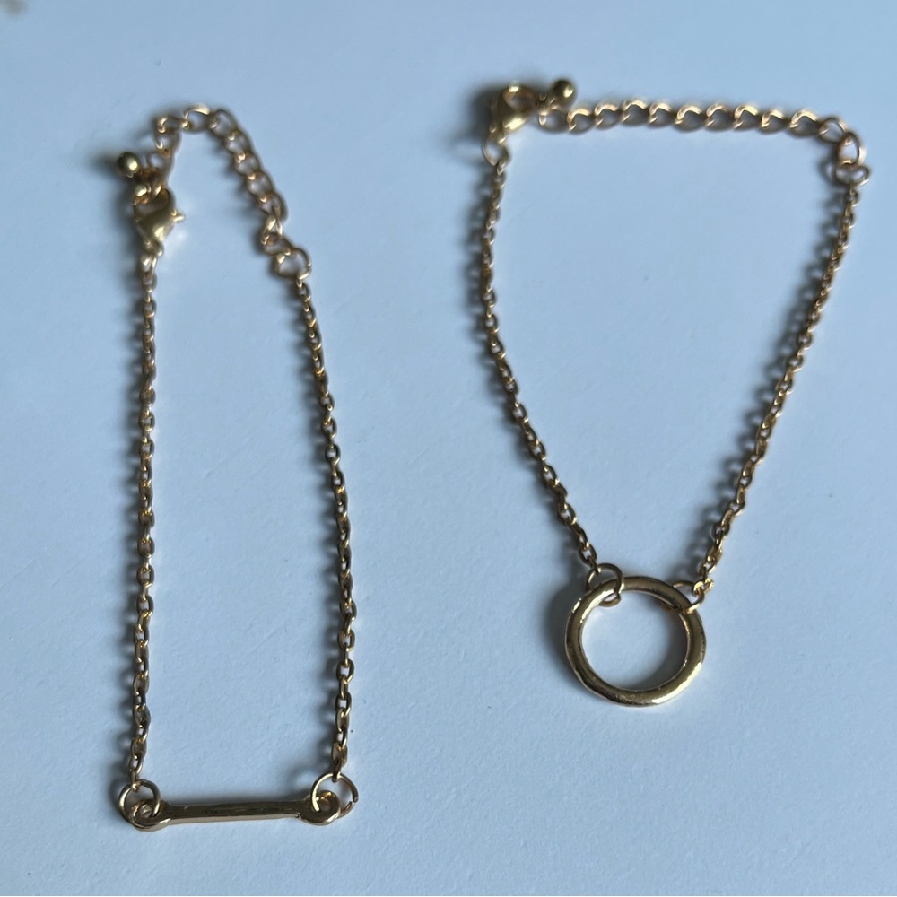 Little chain bracelets set of 2
